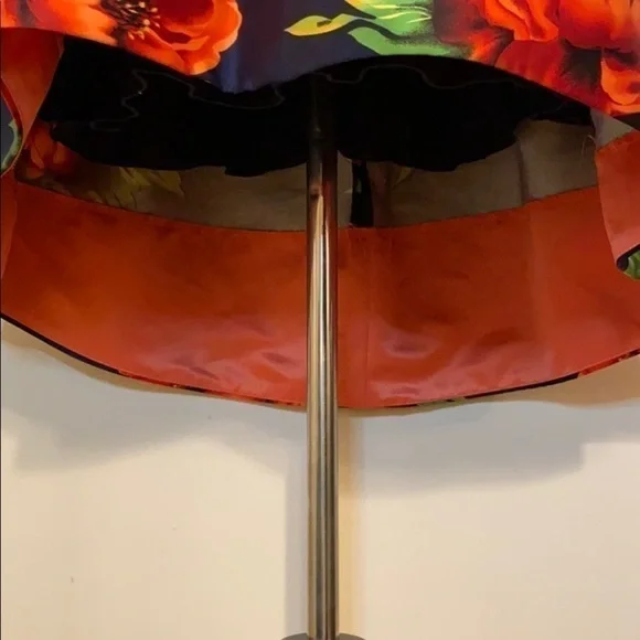 NAVY BLUE FLORAL DRESS - Picture 6 of 7